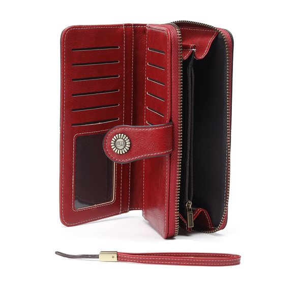 Wallet Leather Large Capacity Card Holder Zier Wristlet Wallets :') - Picture 2 of 6